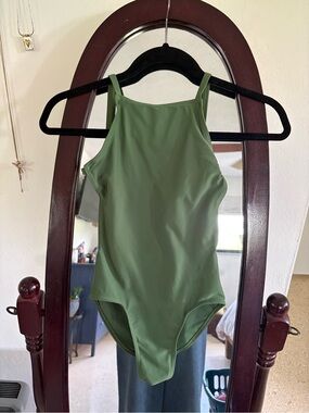 Olive Green One-Piece Leotard